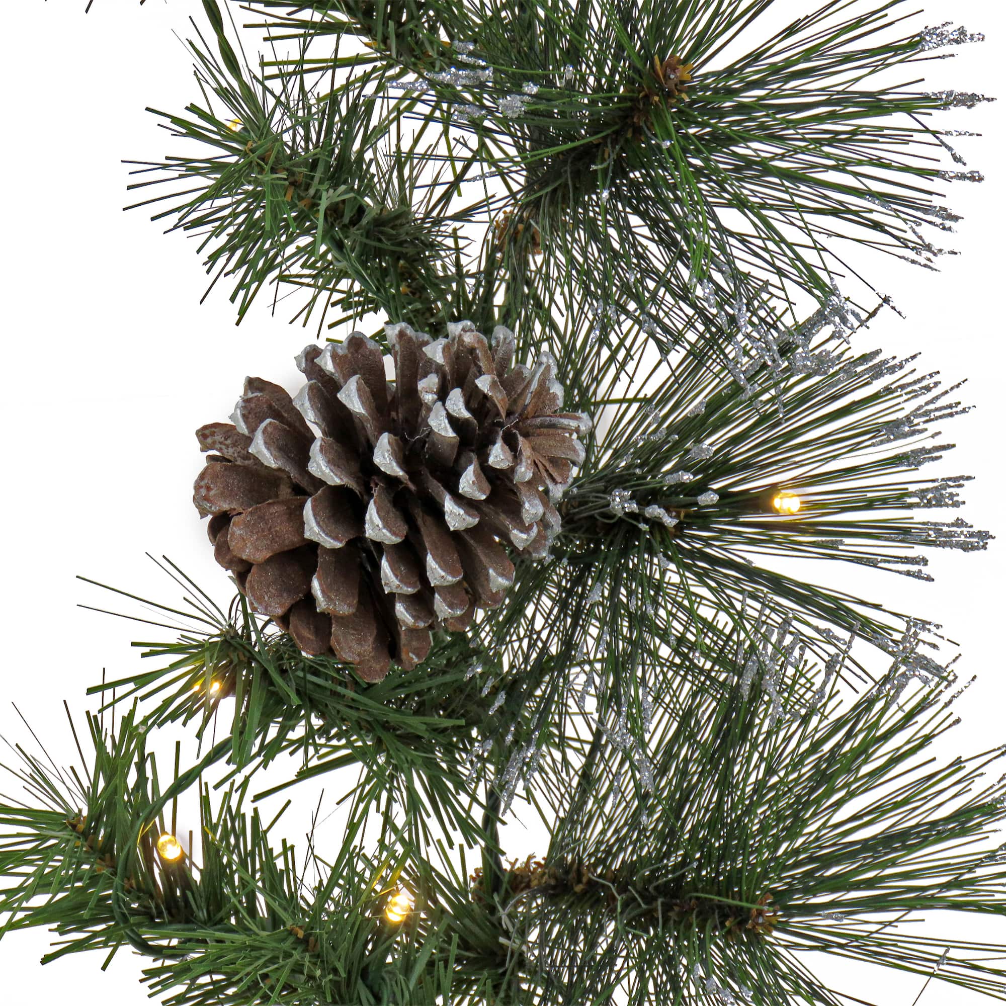 9ft. Whitter Pine Garland With LED Lights